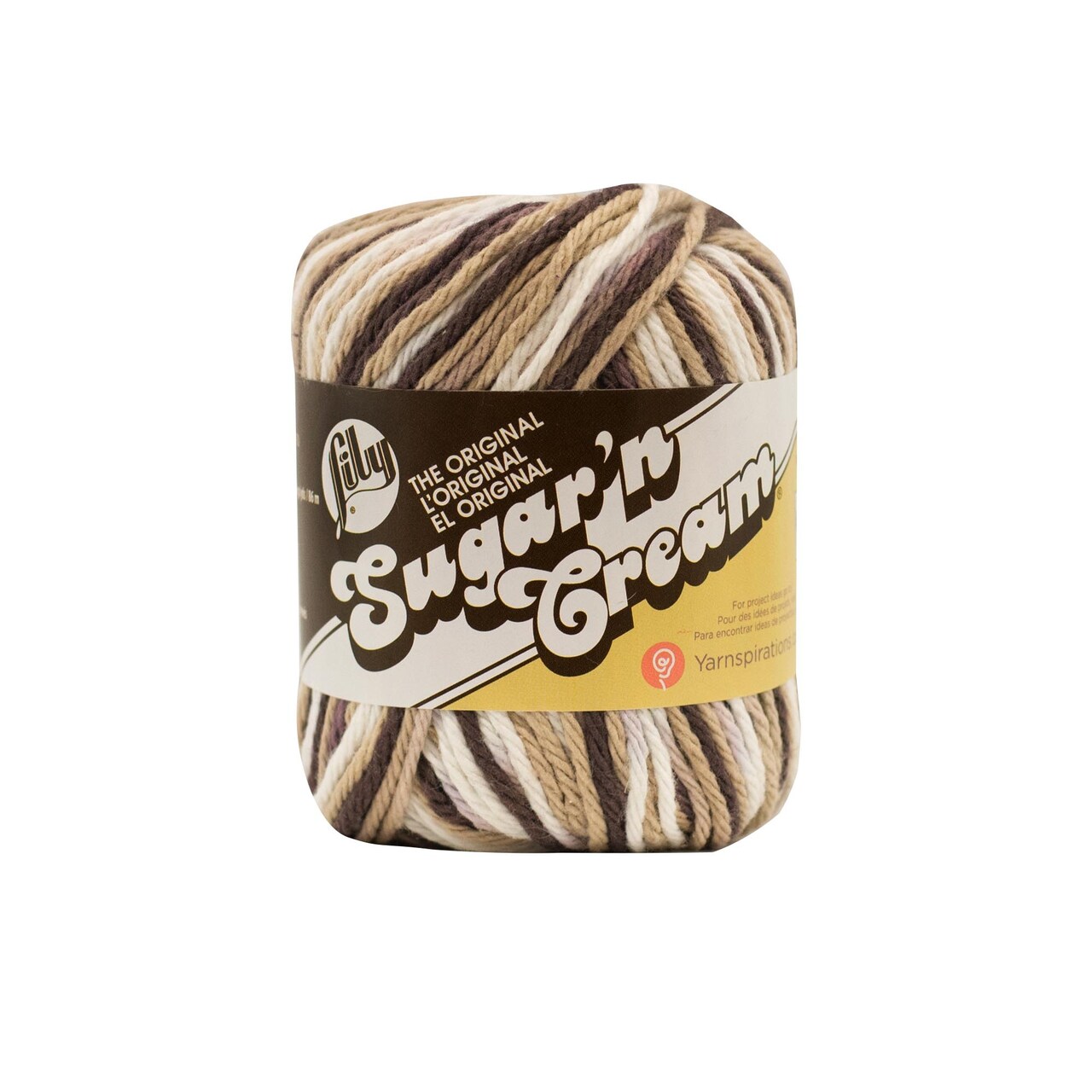 Lily Sugar'N Cream Chocolate Yarn - 6 Pack of 57g/2oz - Cotton - 4 Medium  (Worsted) - 95 Yards - Knitting/Crochet